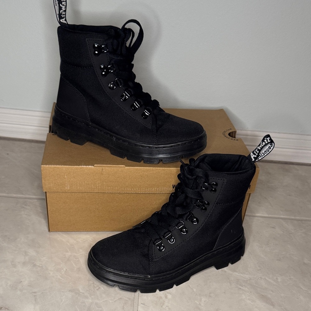 Dr martens Black Canvas Lace-Up Boots